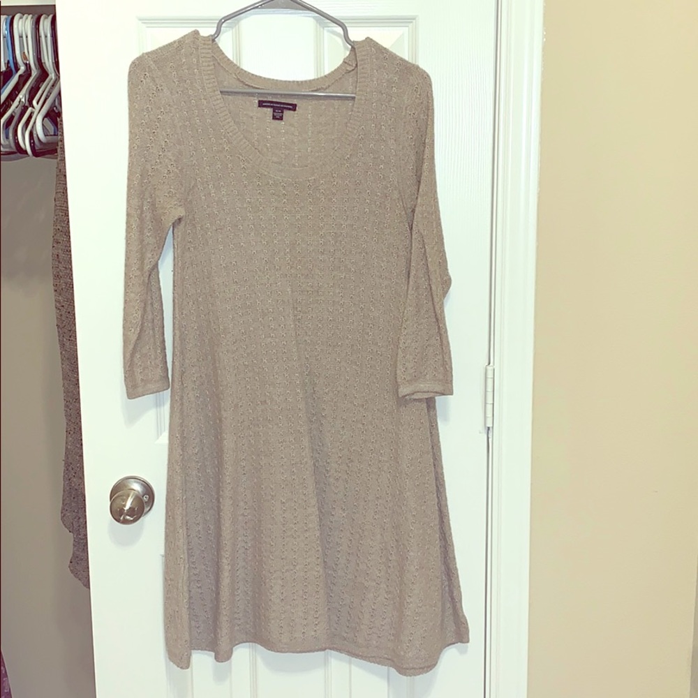 Beige American Eagle size medium sweater dress